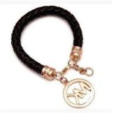 Bracelets Women Ladies Jewelry Braid PU Leather Letter Bracelet Bangle