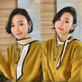 French Fashionable Flowers And Plants Jungle Grey Silk Scarf Hairband Narrow Slender