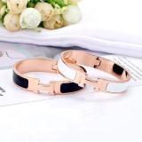 Women 12mm Classic Star Same H Letter Bracelet Electroplated Rose Gold Enamel Couple Bracelet