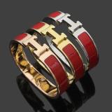 Women 12mm Classic Star Same H Letter Bracelet Electroplated Rose Gold Enamel Couple Bracelet