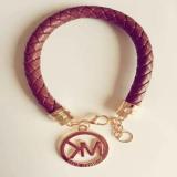 Bracelets Women Ladies Jewelry Braid PU Leather Letter Bracelet Bangle