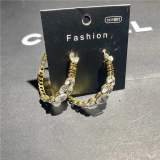 S925 Silver Needle Earring Letter Earrings Earrings