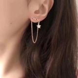 S925 Women Classic Earrings Fashion  High-quality Jewelry Star 18K Gold Plating Diamond Alloy