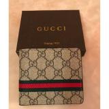 Authentic Famous Designer  Men And Women Short Printed Ribbon Folding Wallet High Quality