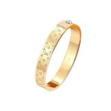 Women's Floral Bracelet Vintage Simple Retro Gold Metal Bracelet