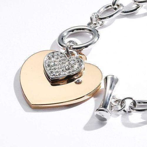 Rose Gold Love Bracelet Diamond Heart Bracelet