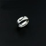 New Street Fashion Hip Hop Ring Trend Cool Boy And Girl Ring Hip-hop Ring Simple Hollow Hook