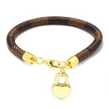 New Pu Stripe Leather Bracelet With Copper Buckle Plated With Real Gold Round Mini Bag