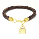 New Pu Stripe Leather Bracelet With Copper Buckle Plated With Real Gold Round Mini Bag