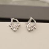 High Quality S925 Silver Woman Star Diamond Earrings Stainless Steel Earrings