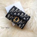 New Wallet Classic Print Short Tri-fold Wallet Ladies Fashion Wallet