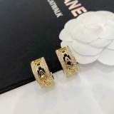 Vintage Simple Earrings Letter Crystal Earrings Jewelry Earrings