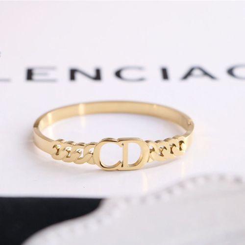 High Quality Letter Titanium Steel Bracelet Fashion Casual Simple Ladies Accessories