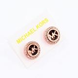 1 Pair Elegant Alloy Letter Stud Resin Rhinestone Pierced Earring