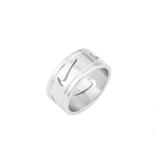 Wind Stainless Steel Matching Ring Trend Hollow Hook Ring For Couples