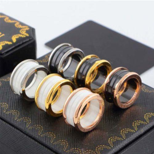 Brand Wide Stainless Steel Ceramic Rings Men and women Lovers Rings Jewelry