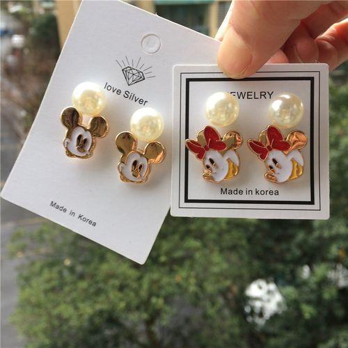 Cartoon  Alloy Pearl Ear Studs Cute Earrings