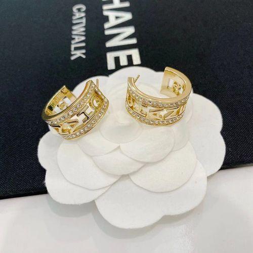 Vintage Simple Earrings Letter Crystal Earrings Jewelry Earrings