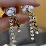 Classic Dijia Asymmetric Bee Earrings Female D Family Letter 925 Silver Needle Anti Allergy Ear