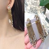New  Earrings Fashion Wheat Ears With Diamond Earrings Circle Earrings Retro Temperament Ladies