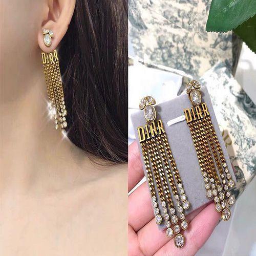 New  Earrings Fashion Wheat Ears With Diamond Earrings Circle Earrings Retro Temperament Ladies