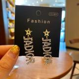 Classic Dijia Asymmetric Bee Earrings Female D Family Letter 925 Silver Needle Anti Allergy Ear