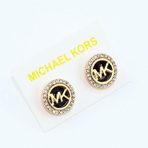 1 Pair Elegant Alloy Letter Stud Resin Rhinestone Pierced Earring