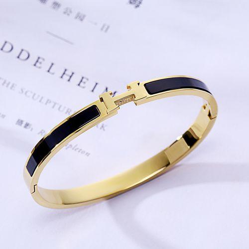 Women's Light Version Of Two-tone Fashion And Luxury Titanium Steel Bracelet