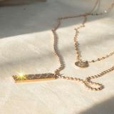 Women's New Titanium Steel Necklace GG Double Chain Necklace