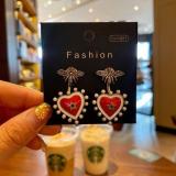 Classic Dijia Asymmetric Bee Earrings Female D Family Letter 925 Silver Needle Anti Allergy Ear