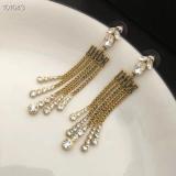 New  Earrings Fashion Wheat Ears With Diamond Earrings Circle Earrings Retro Temperament Ladies