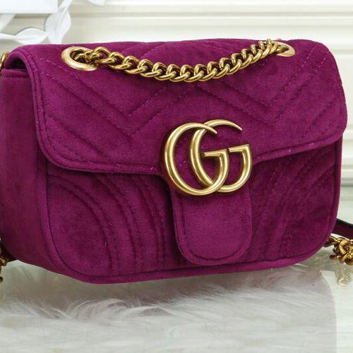 Women  Velvet Shoulder Bag Chain Handbag