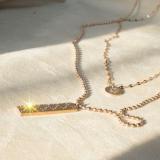 Women's New Titanium Steel Necklace GG Double Chain Necklace