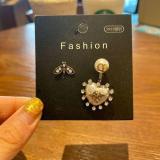 Classic Dijia Asymmetric Bee Earrings Female D Family Letter 925 Silver Needle Anti Allergy Ear