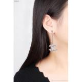Fashion Women Crystal Earrings Designer Jewelry Women Earrings Double Sided Drill Long Earrings 925