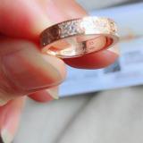 Starry Titanium Steel Couple Diamond Ring Double Row Diamond Love Fashion Ring Without Fade