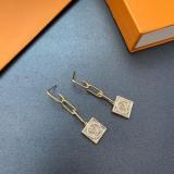 Women's New Long Chain Fashion Square Diamond Earrings