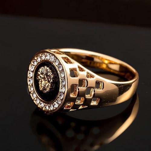 Men's Individual Cutout Diamond Ring Alloy Ring