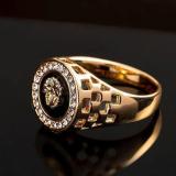 Men's Individual Cutout Diamond Ring Alloy Ring