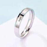Titanium Steel Ring Women's Fashion Simple Plain Ring Stainless Steel Men's Ring Couple Ring