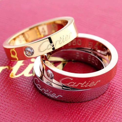 4MM 18K Rose Gold Classic Signature Ring Couple Ring Does Not Fade Ring