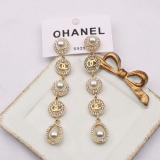 Trend Exaggerated Diamond Pearl Earrings Geometric Round Long Small Fragrance Earrings