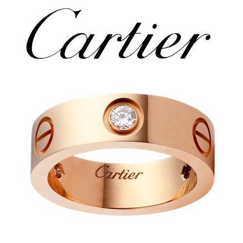 Love 3 Diamond Yellow Gold/White Gold/Rose Gold Ring Size 5-10