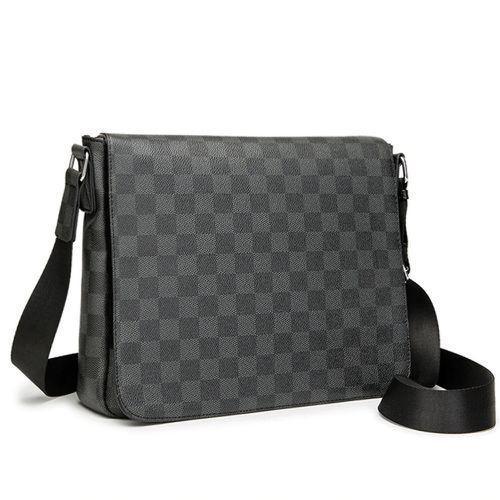 America And Europe LUXURY Fashion Check Pattern Vegan Leather Business Shoulder Bag