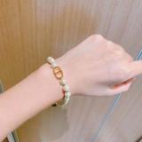 New Letter Pearl Bracelet Luxury Gold Bracelet Necklace With Logo
