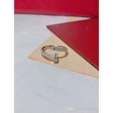 925 Silver Womens Love Gold Stainless Steel Crystal Diamonds Jewelry Rings Wedding Gift