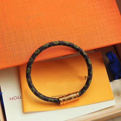 New Leather Bracelet Gift For Women And Men High-end Printing Bracelet Metal