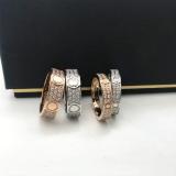 Starry Titanium Steel Couple Diamond Ring Double Row Diamond Love Fashion Ring Without Fade