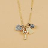 Fashion Letters Heart Key Pendant Necklace