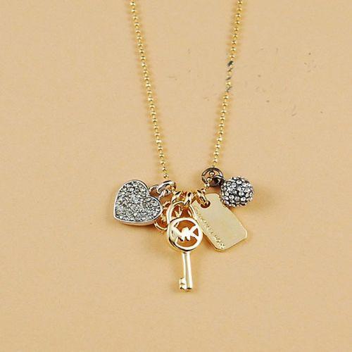 Fashion Letters Heart Key Pendant Necklace